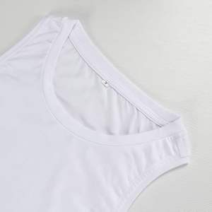 Femmes été sans manches débardeurs coupe ample respirant tricoté tunique chemise plume broderie avant Logo col rond décontracté - Product Image 5