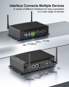 มินิพีซีที่ไม่มีพัดลมสำหรับอุตสาหกรรม Intel i3-10110U สูงสุด64GB แรม DDR4 M.<span class=keywords><strong>2</strong></span> NVMe + <span class=keywords><strong>2</strong></span>.5นิ้ว SSD หรือ HDD <span class=keywords><strong>2</strong></span> * กิกะบิตอีเธอร์เน็ตจอแสดงผลสามจอ4K - Product Image 4