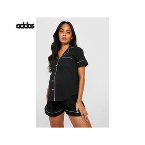 Conjunto corto de verano de alta calidad para mujer, ropa de mujer, conjunto corto ajustado de manga corta de Color sólido para Fitness para mujer - Product Image 1