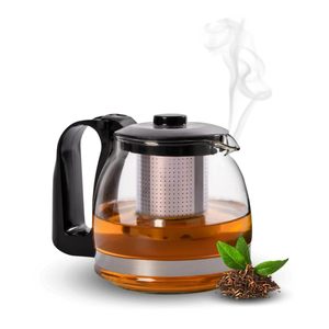 Teiera in vetro 11x10 cm con coperchio infusore e filtro rimovibile da 700 ml di capacità per infusore tè in vetro teiera - Product Image 1