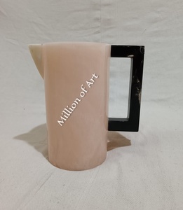 Jarra de agua ecológica de resina pulida de calidad superior con logotipo personalizado, mango de diseño de lujo azul eléctrico rico para teteras - Product Image 3