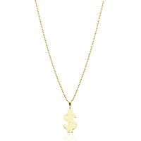 Collier pendentif Dollar Design pour femme, forme minimaliste, bijoux turcs faits à la main en argent sterling 925, vente en gros
