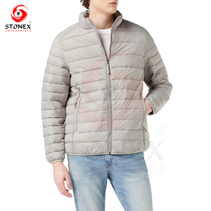 แจ็กเก็ตบอมเบอร์สำหรับผู้ชายเสื้อแจ็กเก็ตผ้าใบคอตั้งโลโก้ด้านหน้าสตรีทเทรนด์ฤดูหนาว - Product Image 1