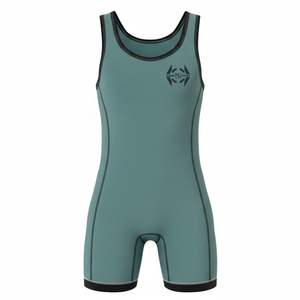 Combinaison de lutte pour homme de haute qualité, respirante, sans bretelles, fermeture à pression, tissu polyester et élasthanne, impression par sublimation personnalisée - Product Image 2