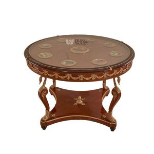 Mesa de Entrada Decorativa Clásica de Lujo en Latón y Madera - Product Image 1