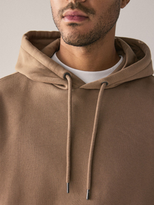 Sweat à capuche athlétique unisexe d'hiver pull polaire à la mode streetwear oversize brodé uni teint XL OEM haut - Product Image 4