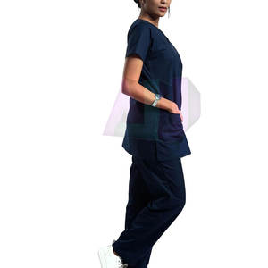 Combinaison de travail en coton pour femmes haute performance avec plusieurs poches, taille élastique confortable, légère et écologique - Product Image 3