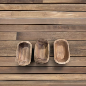 Plateau de service ovale en bois massif artisanal, bol en acacia naturel pour table à manger, cuisine, pain et bougie à couler en provenance du Vietnam - Product Image 6