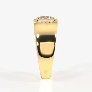 Anillo de Oro de 18k para Hombre Luther con Diamante Moissanite, Elegante Accesorio Masculino - Product Image 5