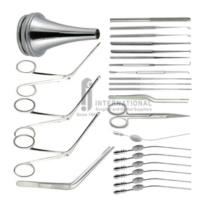 Instruments chirurgicaux en acier inoxydable manuels de qualité supérieure, plateau de stérilisation pour la chirurgie de l'oreille moyenne, 28 pièces - Product Image 5