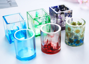 Porte-stylos en résine artisanal, design moderne transparent, organisateur de bureau durable pour stylos, marqueurs, papeterie, décoration de bureau - Product Image 2