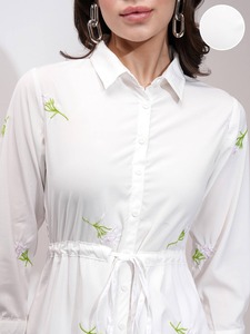 Vestido MIDI camisero informal más vendido con cierre de botón completo para trabajar desde casa o salidas casuales disponibles a buen precio - Product Image 3