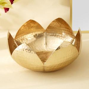 Hammered Decorative <b>Metal</b> <b>Bowl</b> for Stylish Home Decor - Product Image 3