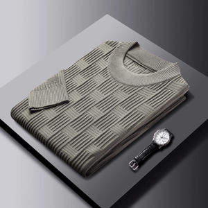 Suéter de Punto Bordado para Hombre, Nuevo Modelo 2025, Lana de Alta Calidad, Otoño/Invierno - Product Image 6