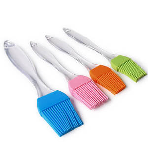 Transparent Handle <b>Silicone</b> and Plastic Brush for Barbecue Kitchen Sauce Milk Oil Cake <b>Baking</b> - Product Image 1