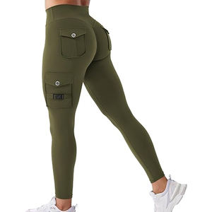 Front Seamless Scrunch Butt Women's High Waist Compression Yoga Pants Quick Dry <b>Waterproof</b> Spandex/Nylon Workout Gym Leggings - Product Image 5