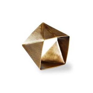 แหวนผ้าเช็ดปากโลหะแข็งสีทองลายนูนทองดีไซน์ปลาสำหรับงานแต่งงานการจัดโต๊ะอาหารค่ำแหวนทองสุดหรู - Product Image 3