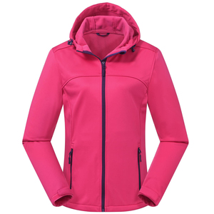 Chaqueta Softshell ligera para mujer, impermeable, transpirable, a prueba de viento, con capucha, desmontable, sombrero diseñado para senderismo, esquí - Product Image 1