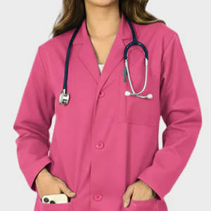 Nouveaux uniformes médicaux personnalisés 2026 pour médecins et infirmières, blouses de laboratoire roses, vente en gros d'usine - Product Image 4