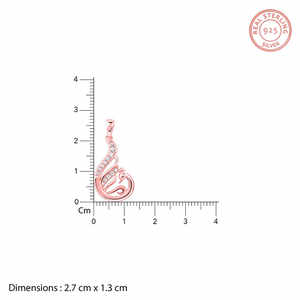 GIVA, colgante de Ramaniya Morni de oro rosa 925 para mujer con cadena de eslabones, joyería de piedra de circón chapada en rodio de oro blanco de 14K - Product Image 4