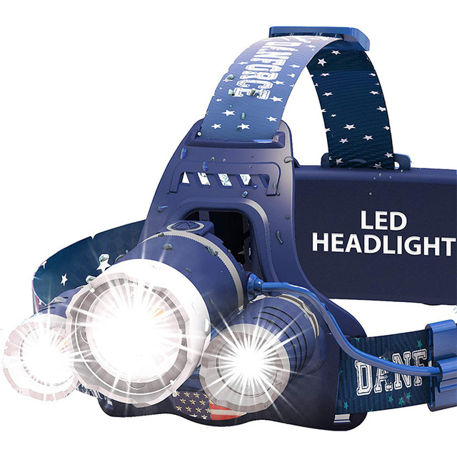 Custom Wholesale Variable Headlamp T6 High Power Waterproof Night Fishing Headlamp USB Charging Light  Sensitive Sensor Headlamp