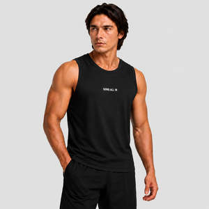 Camiseta Deportiva Negra Max Rep para Hombre, Corte Regular, Transpirable, de Algodón y Elastano, Estilo Básico Liso, Cuello con Capucha, Talla XL, Decoración con Estampado - Product Image 1