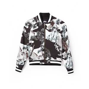 Veste réversible pour femme, modèle Falcon Souvenir, en cuir léger, style varsity, avec logo personnalisé, design matelassé, pour l'automne - Product Image 1