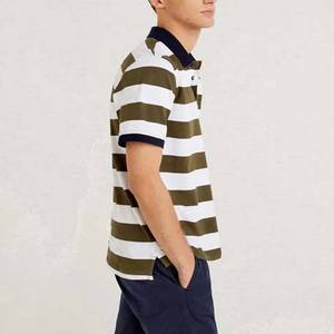 Diseño a rayas Color de contraste OEM personalizado algodón transpirable ropa de hombre de talla grande Polos verano manga corta Casual 2025 - Product Image 6
