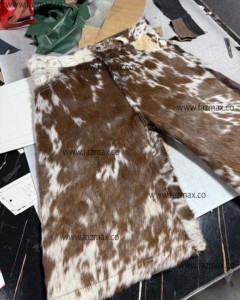 Pelo en cuero de vaca Pantalones cortos Hombres Color natural Vintage 100% Cuero de vaca Corto Tallas grandes - Product Image 6