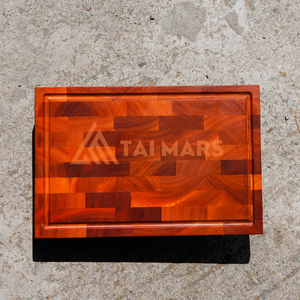 Planche à découper en bois de pin à grain d'extrémité personnalisable de grande taille Bloc de boucher en bambou écologique avec poignée pour la cuisine - Product Image 1