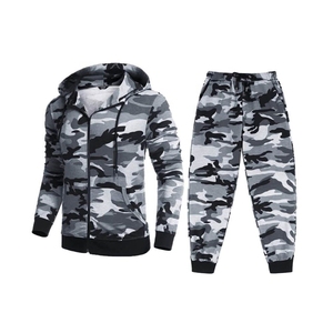 100% Fitness polaire Gym vêtements de sport respirant unisexe deux pièces Gym formation survêtement à capuche Jogging costume pour hommes solide hiver - Product Image 1