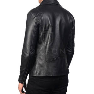 Chaqueta de piel de vaca con cuello levantado de diseño personalizado de alta calidad para hombre, ropa de calle de Color sólido transpirable para invierno - Product Image 5