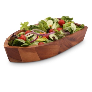 Handmade High Quality Acacia <b>Wood</b> Dough Shape Serving <b>Bowl</b> Disposable for <b>Fruit</b> Salad or Hot Foods for Hotels and Restaurants - Product Image 4