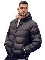 เสื้อโค้ทหนามีซิปปิดสำหรับผู้ชายเสื้อแจ็คเก็ตบุขนเป็ดแฟชั่น - Product Image 4