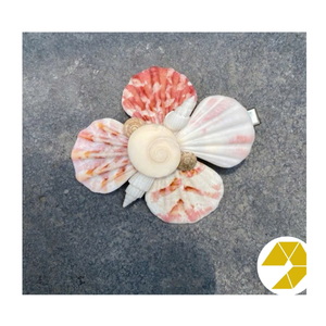 Barrette à cheveux en coquillages, accessoire artisanal exquis en coquillages marins, provenant d'un fournisseur vietnamien, idéal pour le coiffage de plage - Product Image 4
