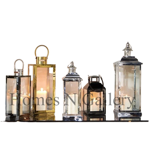 White Retro Iron Glass Wind <b>Lamp</b> Indoor and Garden Decorations for Christmas Home Decoration Metal <b>Lantern</b> - Product Image 1