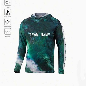 Sudadera con Capucha de Manga Larga para Hombre, Estampado por Sublimación, UPF 50, Secado Rápido, para Pesca y Deportes al Aire Libre, Diseño Verde - Product Image 3