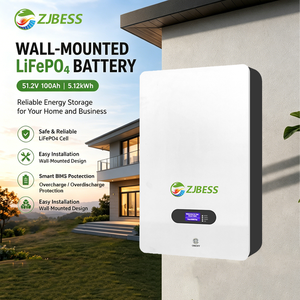 <span class=keywords><strong>Batterie</strong></span> lithium murale 5 kWh 51,2 V 100 Ah avec écran LCD et support pour installation facile, alimentation de garage - Product Image 6