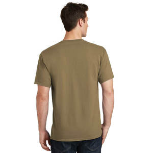 Conjunto de camiseta personalizada con cuello redondo para hombre, 100% algodón, alta calidad, transpirable, sólido, hecho en Pakistán, estampado en blanco con logotipo - Product Image 3