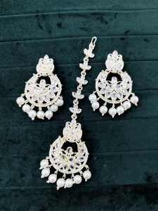 Boucles d'oreilles en or de vente chaude avec Tikka pour les femmes boucles d'oreilles occidentales affichage de boucles d'oreilles de Style Vintage élégant - Product Image 3