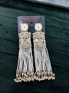 Pendientes de Perlas Étnicas con Circonitas, Estilo Araña Antigua, Chapados en Oro con Perlas de Aleación, Forma de Campana, para Bodas, Gran Venta - Product Image 1