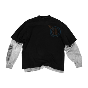 Camiseta de Manga Larga de Doble Capa al por Mayor, Estilo Y2K Gótico Hip-hop, 100% Algodón, Ecológica, Ligera y Transpirable - Product Image 2