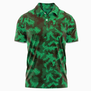 OEM venta al por mayor de alta calidad de los hombres Tie Dye patrón sólido para Polo de secado rápido transpirable último estilo de ropa informal de talla grande - Product Image 3