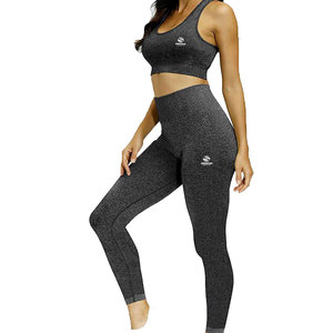 เลกกิ้งและบราเซ็กซี่ลายก้นสีเทาสองชิ้นชุดเซ็ตสปอร์ตบราออกกำลังกายเล่นฟิตเนสโยคะแบบใหม่ออกแบบได้ตามต้องการ - Product Image 3