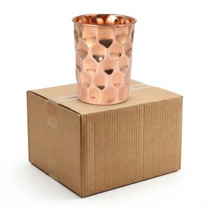 Gobelet en cuivre massif, design diamant, pour boire au bureau, au restaurant, en camping, gobelet en cuivre en gros - Product Image 1
