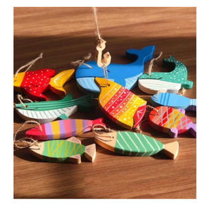 งานฝีมือปลาทำด้วยมือจากไม้เวียดนามของตกแต่งแนวศิลปะที่เป็นมิตรกับสิ่งแวดล้อมมีให้สำหรับการสั่งซื้อจำนวนมากและการปรับแต่ง OEM - Product Image 2