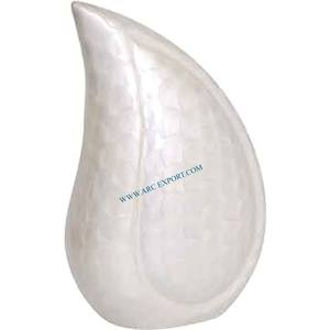 Urnas de cenizas de lágrima con marco de Color plateado con pegatina de esmalte de Color rosa aplicada hecha a mano aspecto elegante ataúd y tarro de cremación humana - Product Image 3