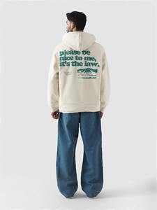 <b>Men's</b> Heavyweight Oversized Cotton Zip-up Street Style <b>Hoodies</b> Custom Drop Shoulder Embroidered Design for Winter - Product Image 5