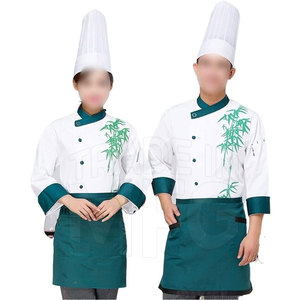 Bajo MOQ Uniformes de chef unisex de secado rápido Nueva llegada Personalizable Restaurante Bar Hotel Uniformes de cocina con logotipo propio teñido liso - Product Image 4