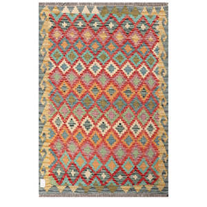 Alfombra Kilim de Maimana, Afganistán, 150 x 103 cm, Alfombra Tradicional Afgana - Product Image 1